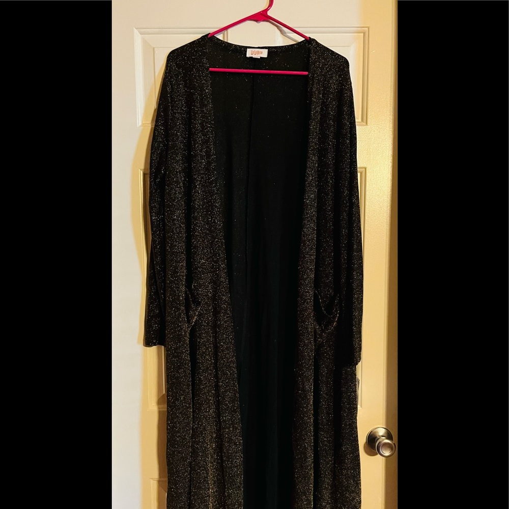 BNWT LuLaRoe Elegant Sarah - Large in black and gold sparkles